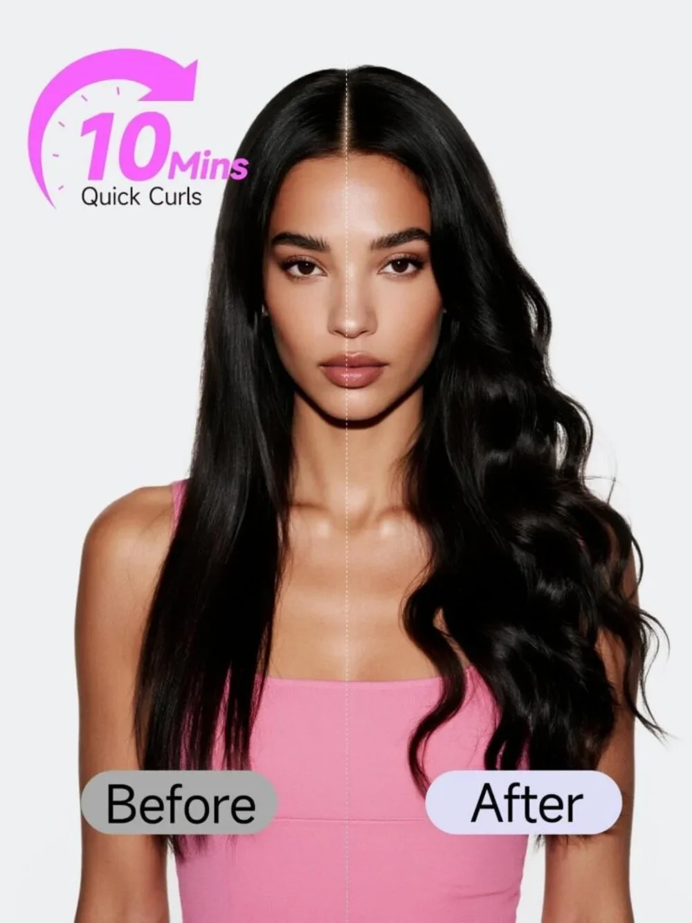 Automatic Curling Iron with Long Barrel - Pro Hair Curler for Effortless Waves